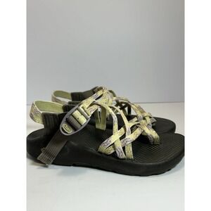 Chaco ZCloud Sport Sandals Trails Hiking Brown‎ Yellow Purple Womens Size 8